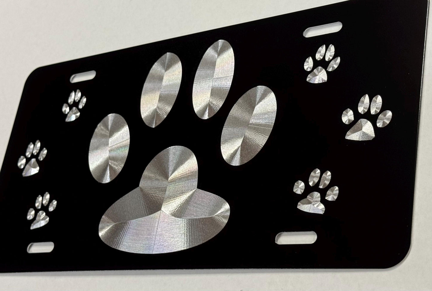 Engraved Doggie Dog Puppy Paw Car Tag
