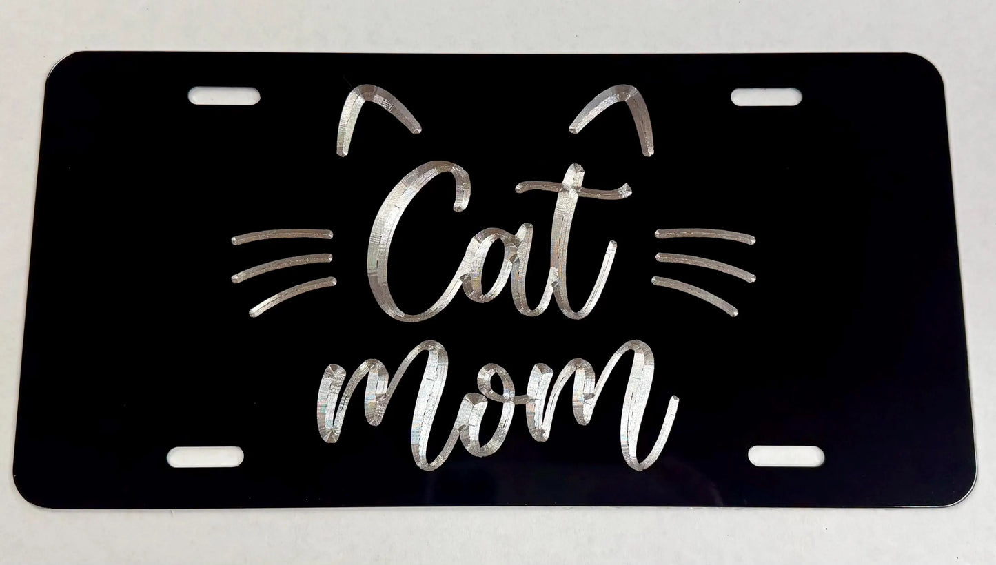 Cat Mom Whiskers Car Tag