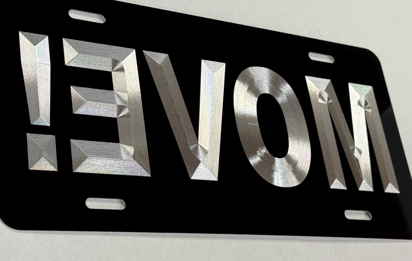 Engraved Reverse MOVE Car Tag