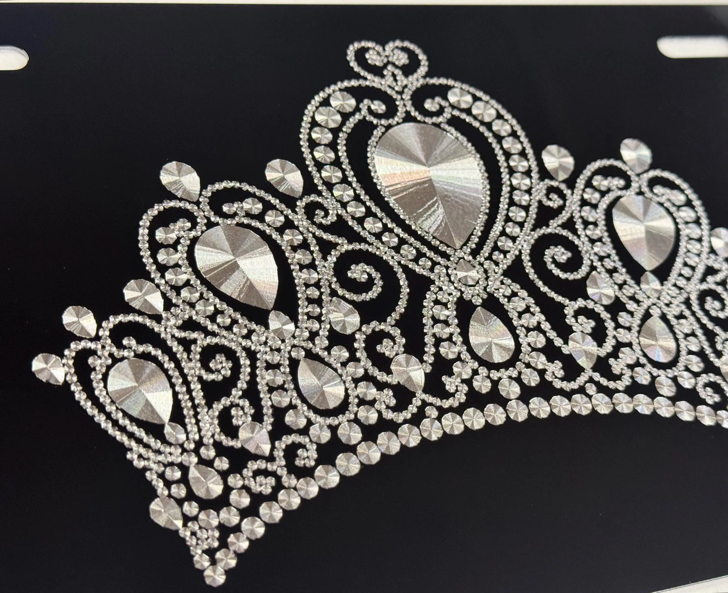 Engraved Princess Queen Crown Tiara Car Tag