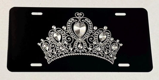 Engraved Princess Queen Crown Tiara Car Tag
