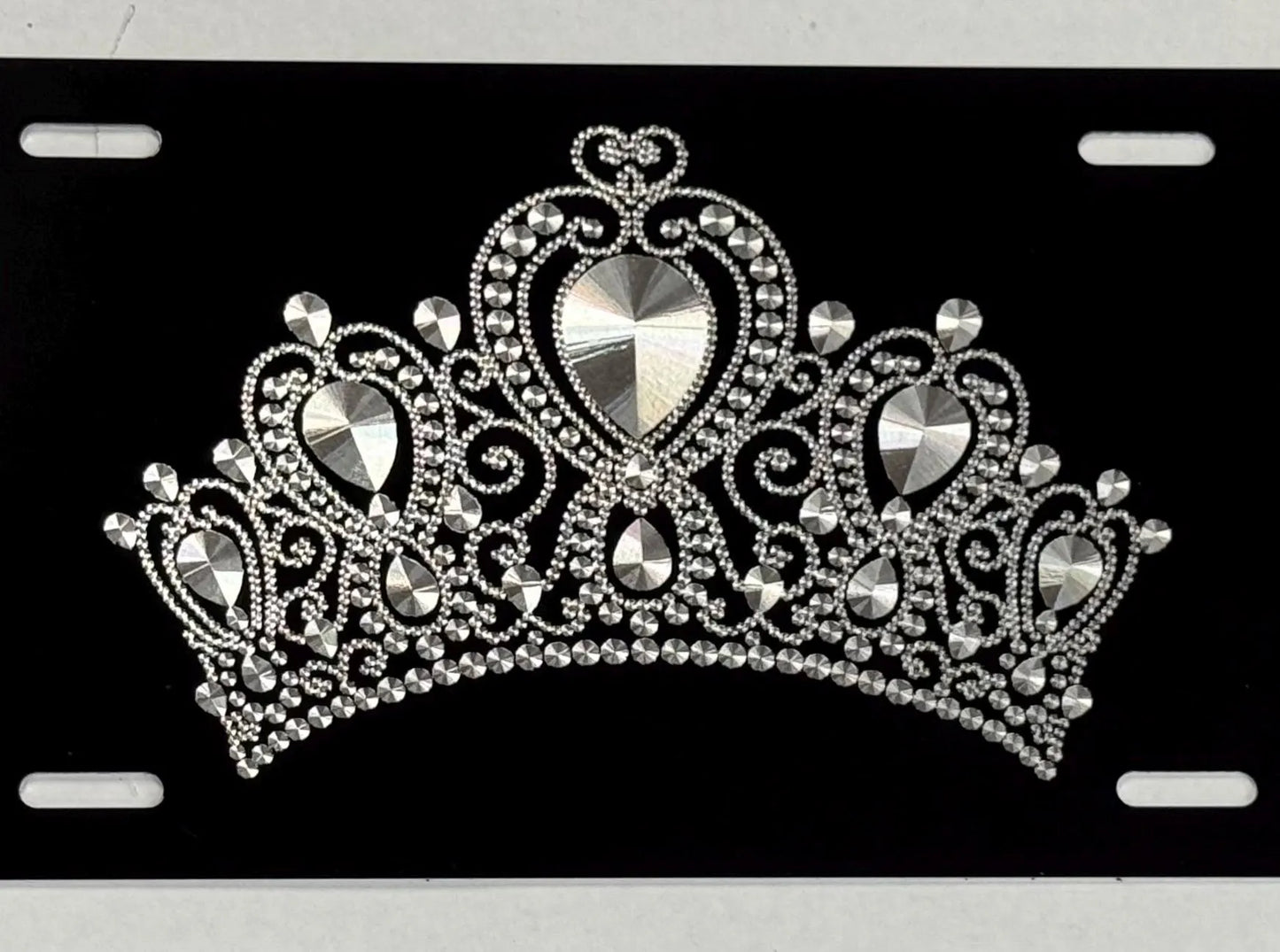 Engraved Princess Queen Crown Tiara Car Tag