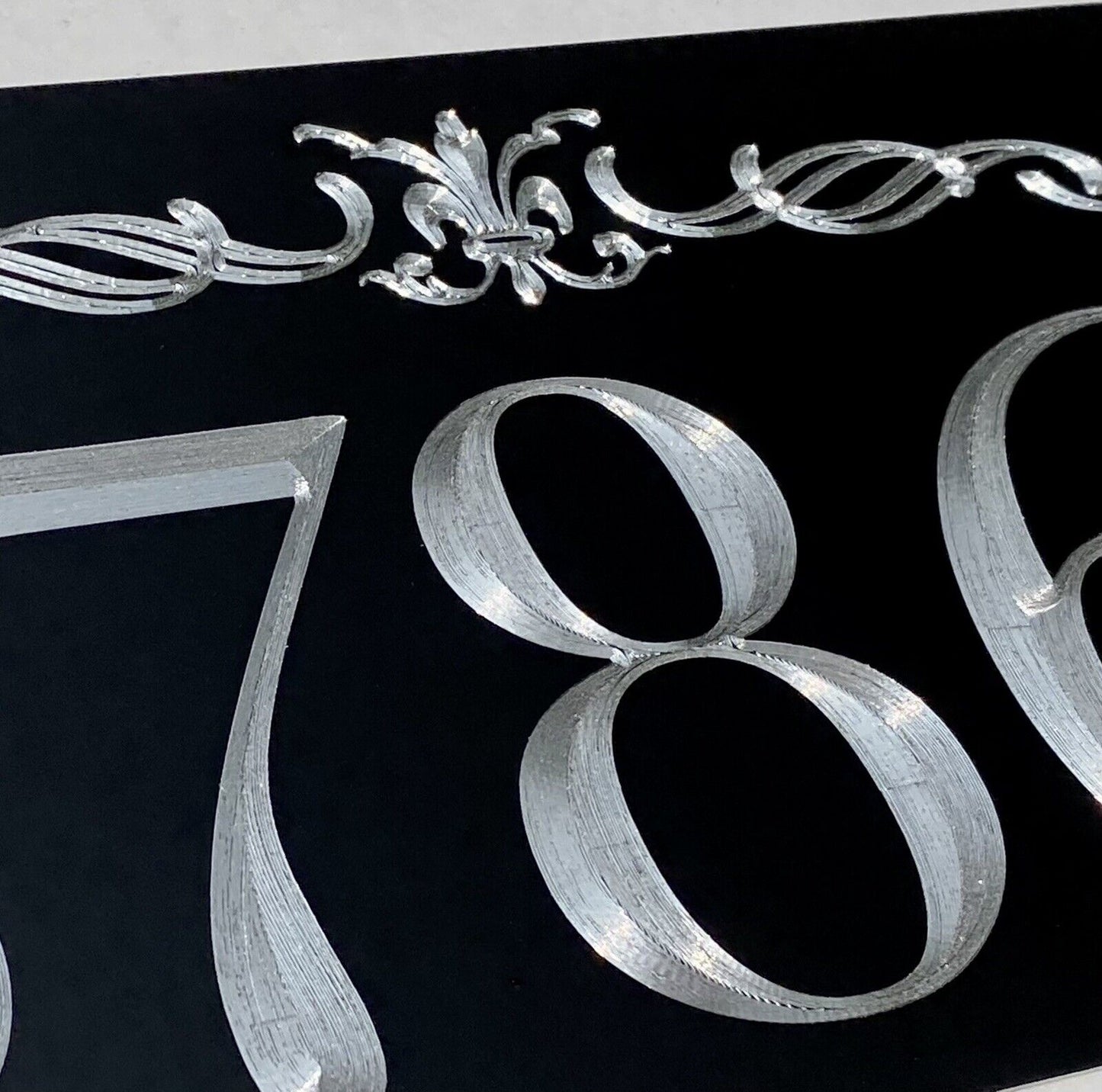 Engraved Personalized Custom House Home Number Street Address Metal 6x12 Sign Style #3