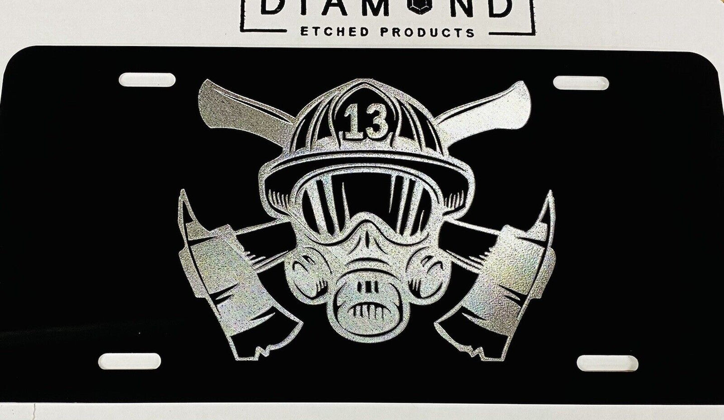 Engraved Firefighter Car Tag