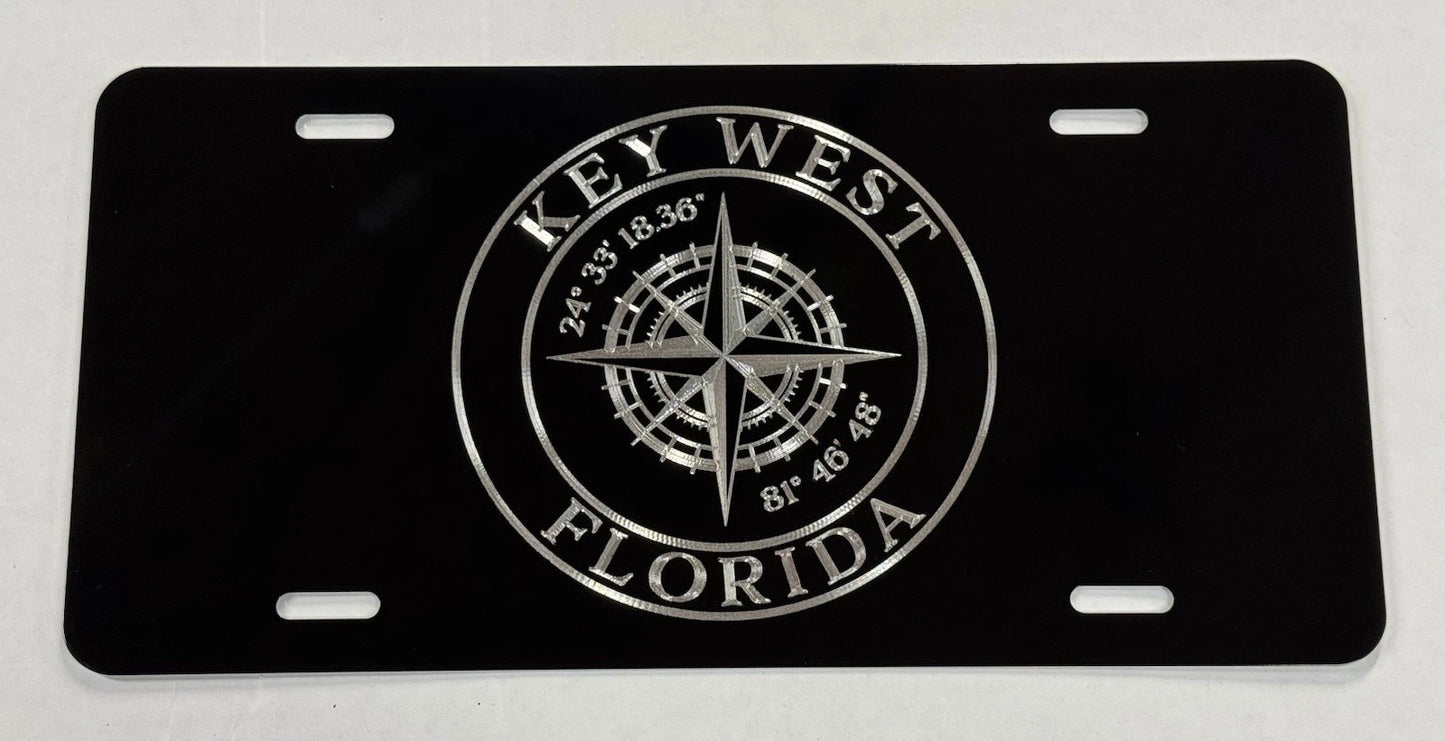 Key West Compass Car Tag