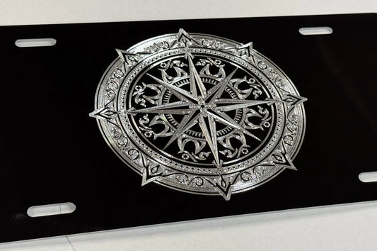 Celtic Viking Runes Compass Car Tag