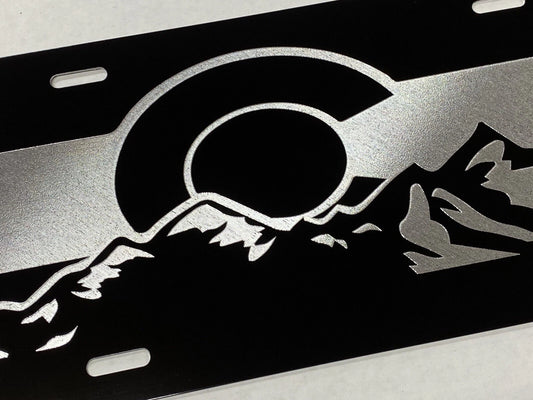 Engraved Colorado Rockies CO Mountains Car Tag