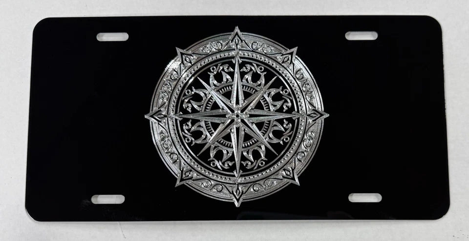 Celtic Viking Runes Compass Car Tag