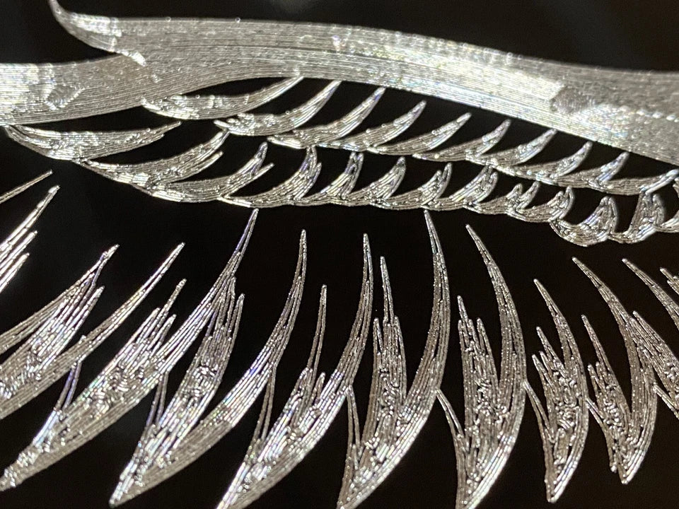 Engraved US American 3D Fierce Eagle Diamond Etched Car Tag