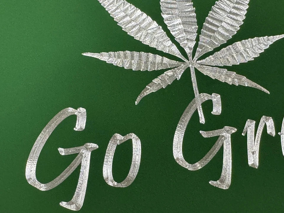 Go Green Marijuana Weed Pot Car Tag