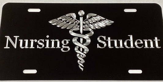 Nursing Student Engraved Car Tag