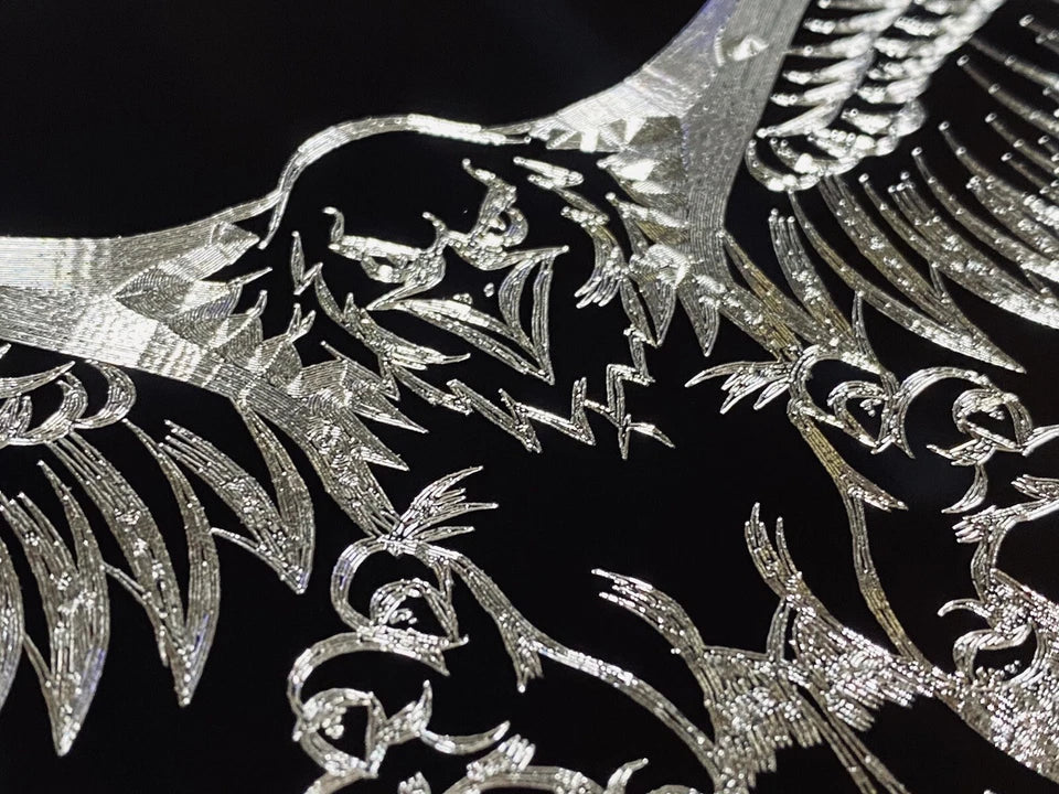 Engraved US American 3D Fierce Eagle Diamond Etched Car Tag