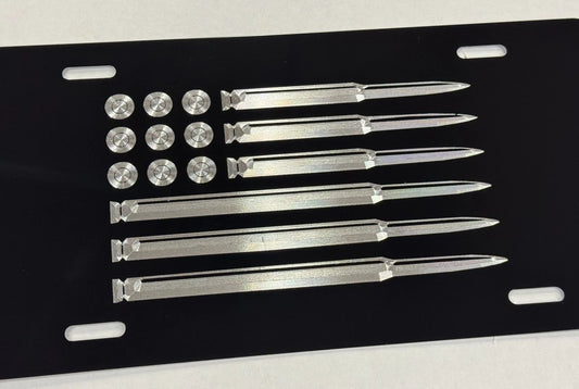 US Bullet Flag Car Tag