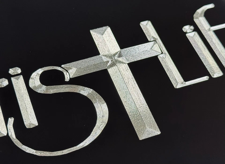 Deep Engraved Christ Life Christian Car Tag