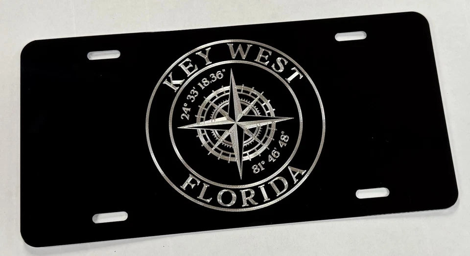Key West Compass Car Tag