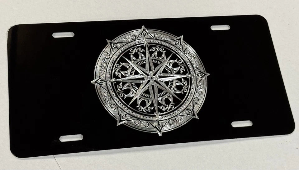 Celtic Viking Runes Compass Car Tag