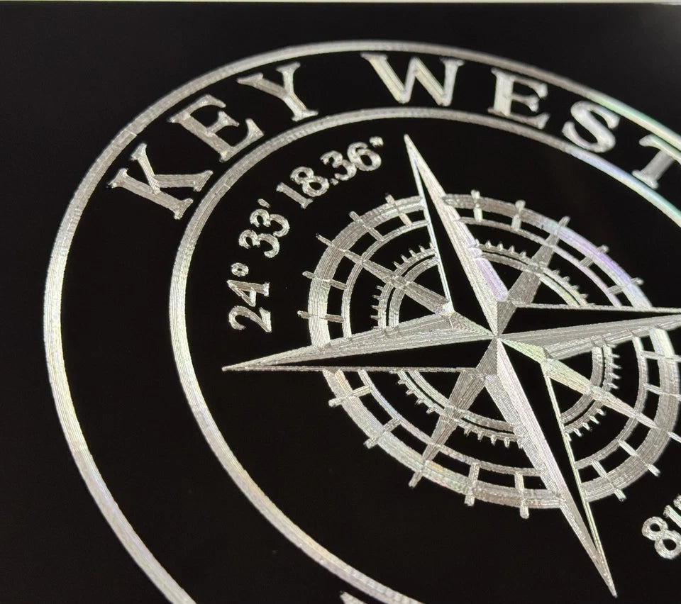 Key West Compass Car Tag