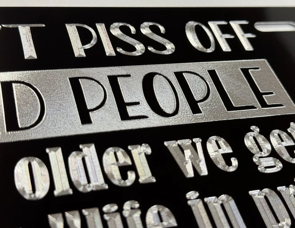 Old People Funny Car Tag