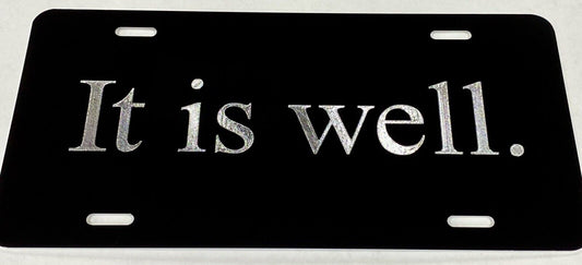 It Is Well Christian Car Tag