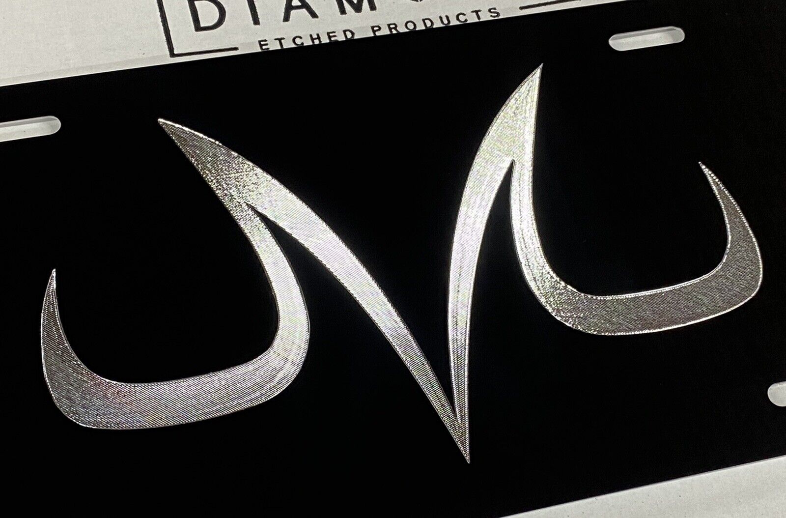 Engraved Majin Symbol Car Tag Diamond Etched Products