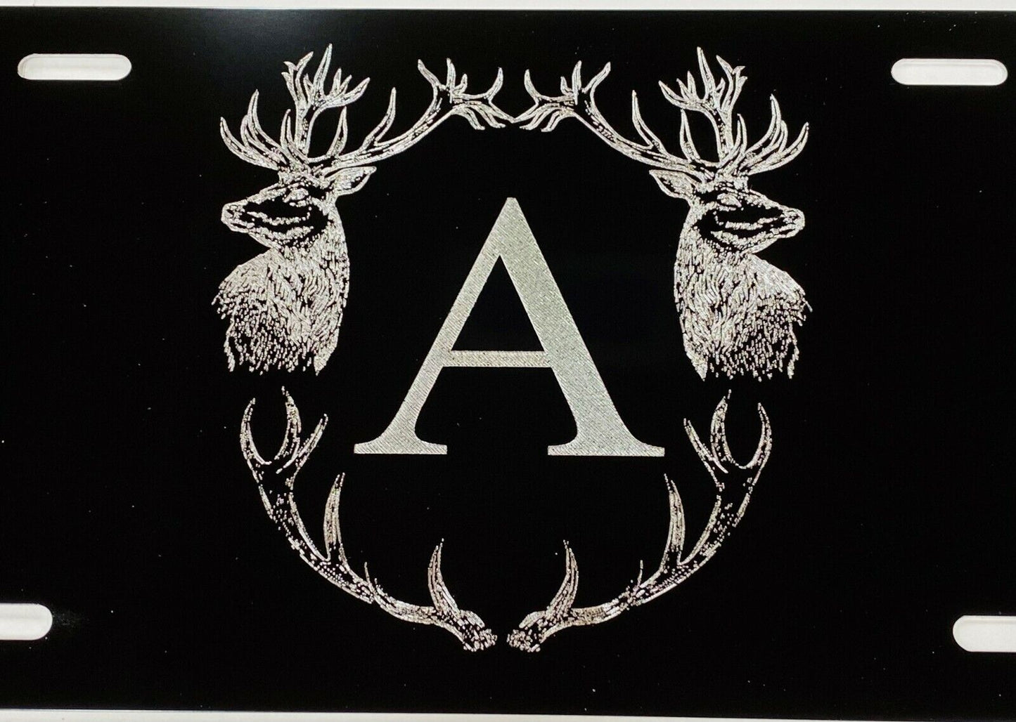 Engraved Personalized Deer Antler Car Tag