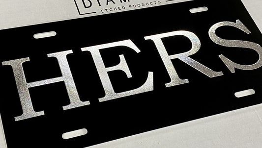 Engraved HERS Car Tag