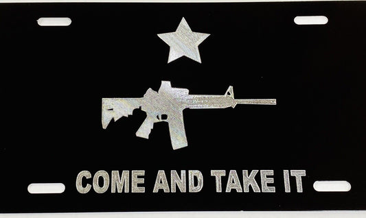 COME AND TAKE IT AR-15 Car Tag