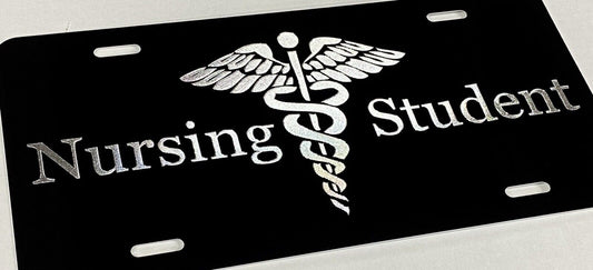 Nursing Student Engraved Car Tag