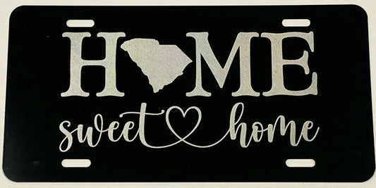 Home Sweet SC Carolina Car Tag