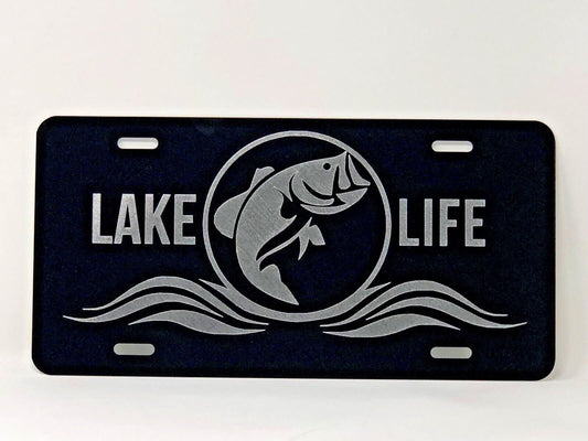 Lake Life logo Car Tag