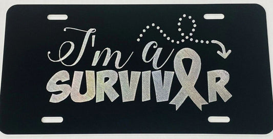 I'm A Cancer Survivor Car Tag