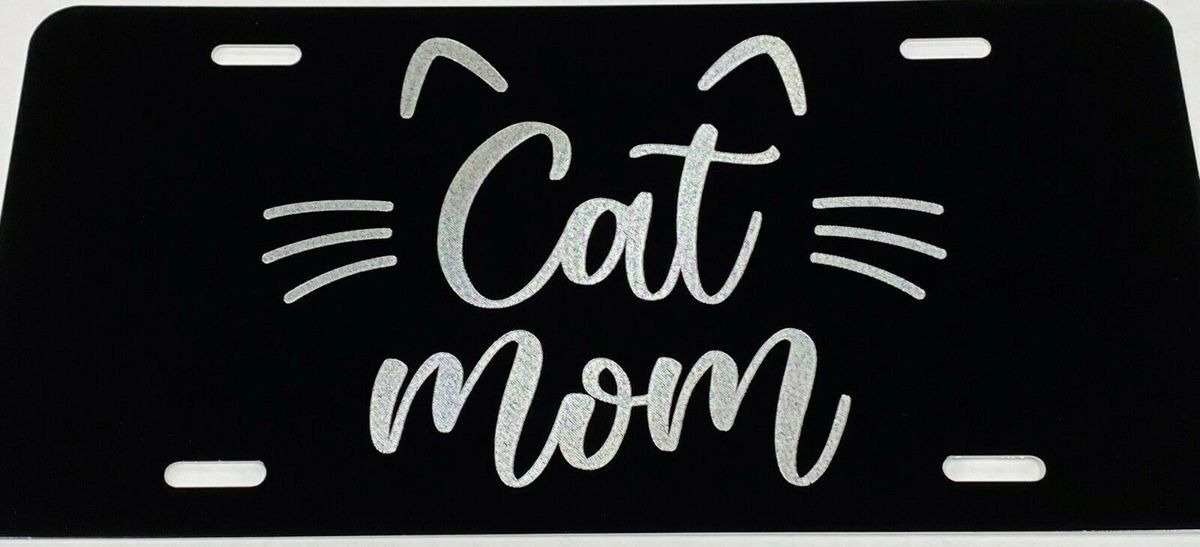 Cat Mom Whiskers Car Tag