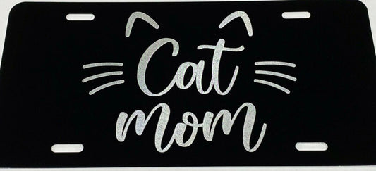 Cat Mom Whiskers Car Tag