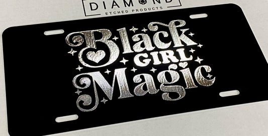 Black Girl Magic 2 Car Tag