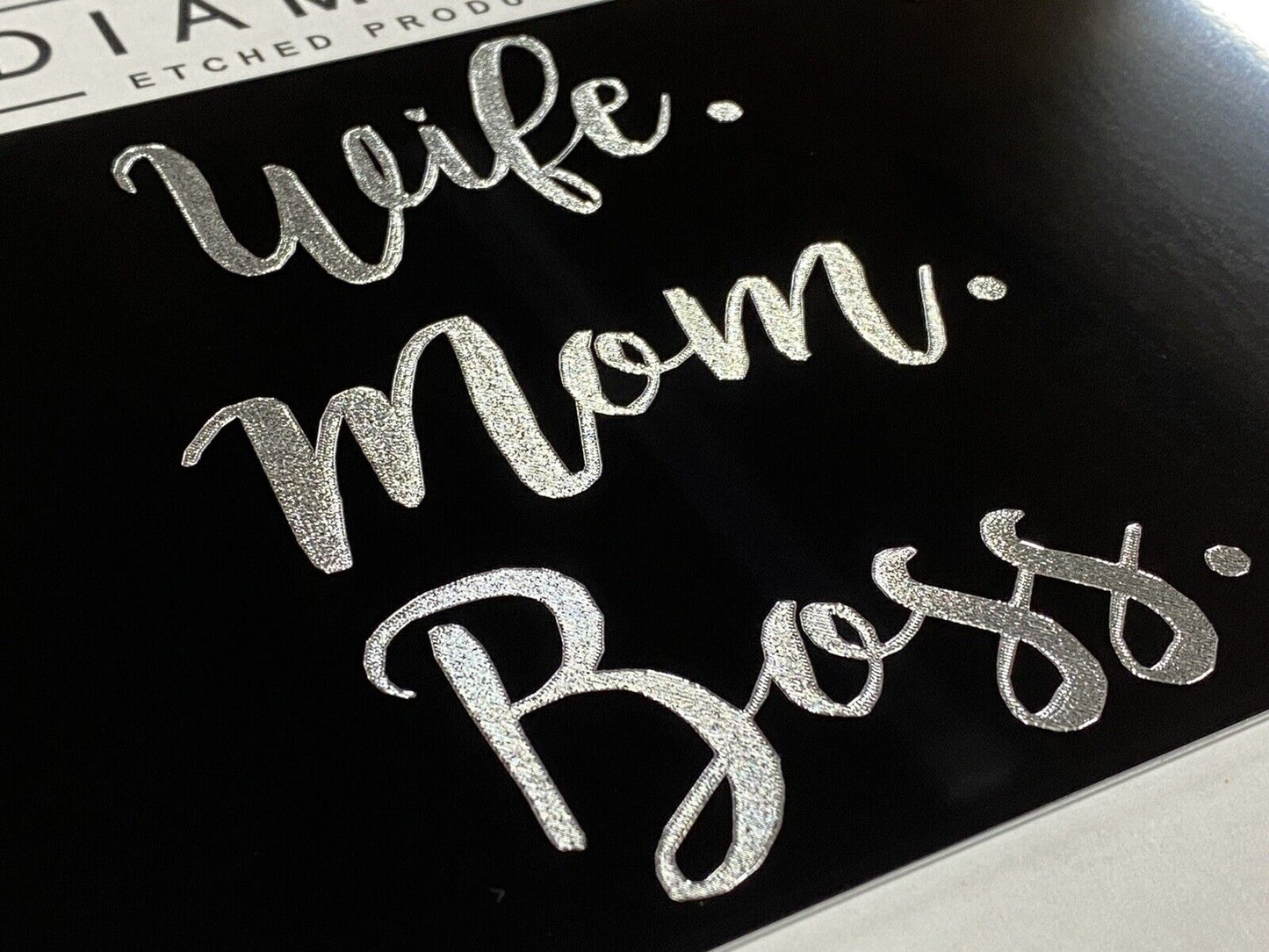 Wife Mom Boss Gift Car Tag