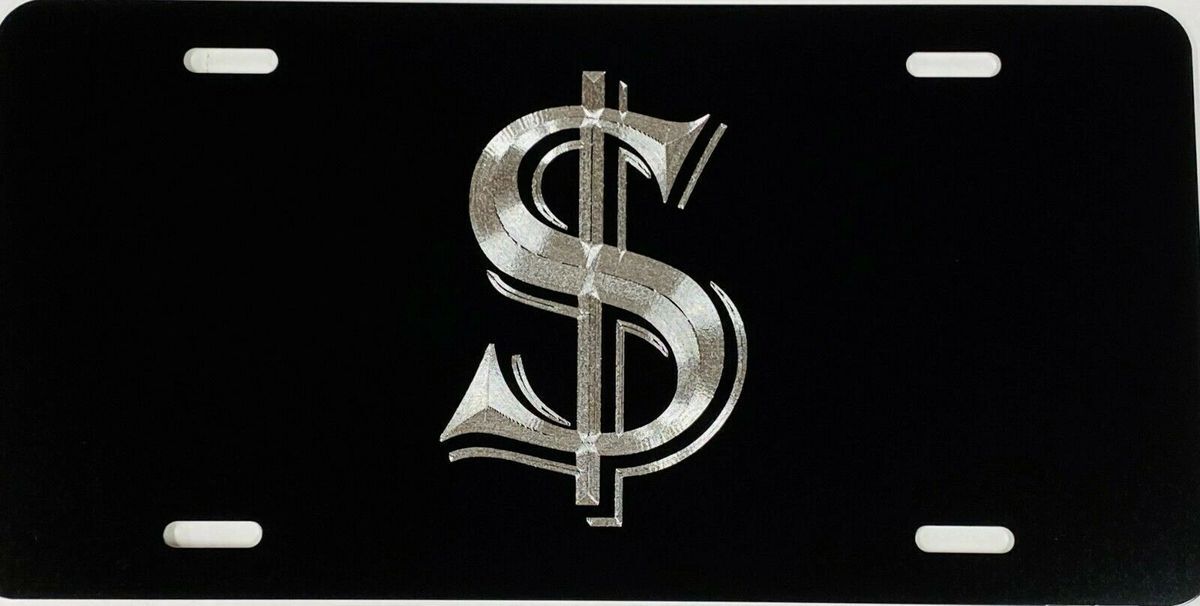 Dollar Sign Money Car Tag