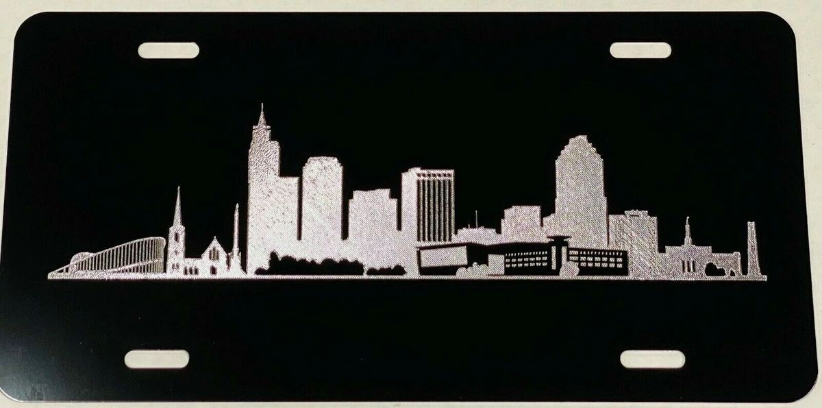 Raleigh NC Carolina Skyline Car Tag