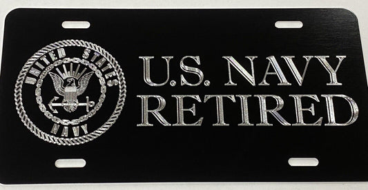 US Navy Retired Car Tag