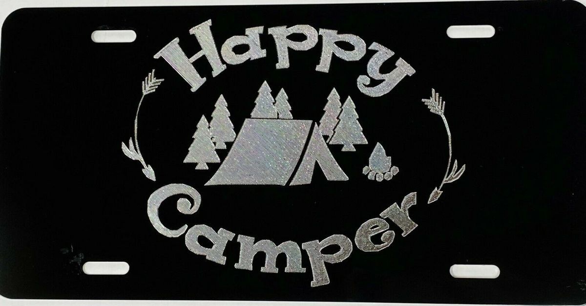 Happy Camper Car Tag