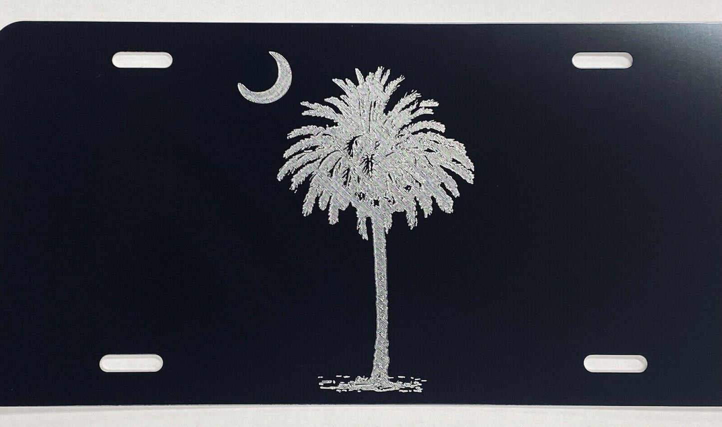 Deep Engraved Classy SC Palmetto Tree Car Tag