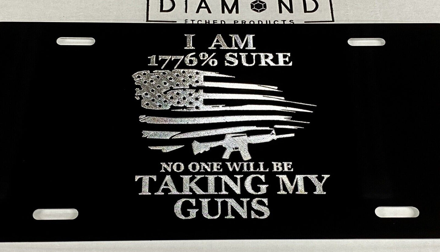 1776 USA Gun Rights Car Tag