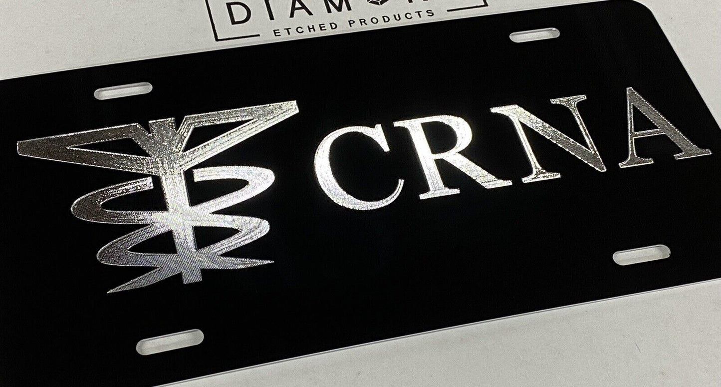 Engraved CRNA Nurse Assistant Car Tag