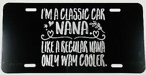 Classic Car Nana Car Tag